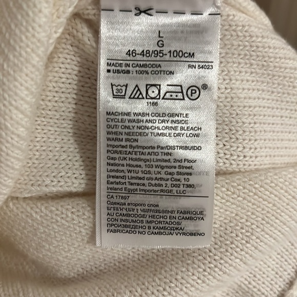 Banana Republic Sweater, Cream White, Large - Picture 4 of 5